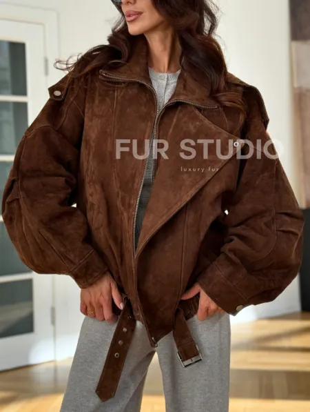 Замшевая куртка женская 2025 - фото 1