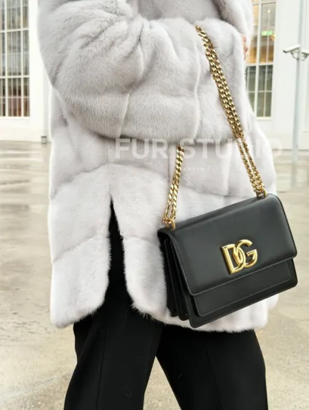 Белая норковая шуба с капюшоном - автоледи - фото 3