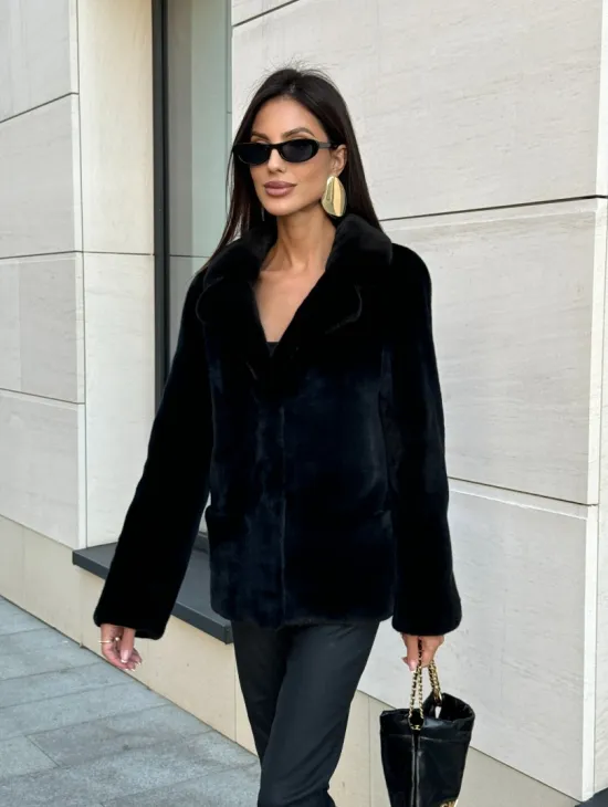 Шуба норковая SAGA FURS  пиджак автоледи - английский воротник - фото 5