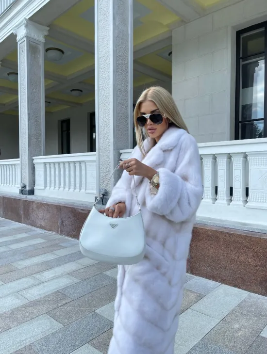 Шуба из датской норки в цвете паломино - фото 5