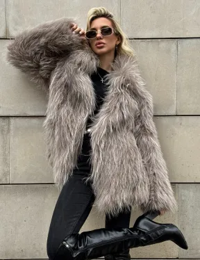 Полушубок из енота с английским воротником - фото 5