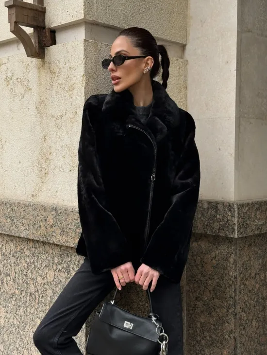 Норковая куртка - косуха из меха стриженой норки - фото 8