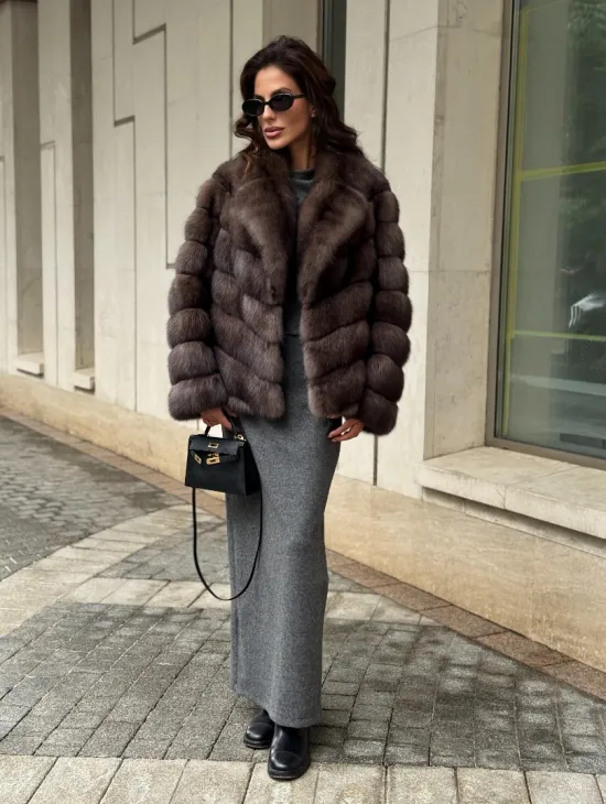 Шуба автоледи из аукционного седого соболя - фото 11