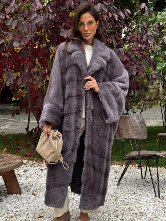 Норковая шуба оверсайз - фото 0