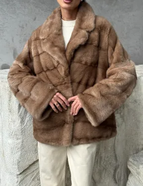 Норковая автоледи - цвет пастель - фото 4