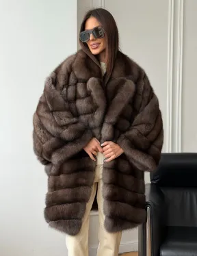 Шуба из баргузинского соболя - оверсайз - фото 12