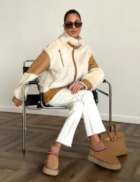 Комбинированная дубленка из норки и овчины - фото 7