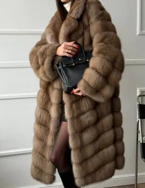 Шуба из куницы - английский воротник - фото 2