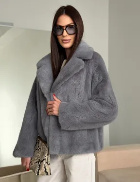 Короткая норковая шуба автоледи - фото 0