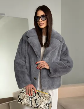 Короткая норковая шуба автоледи - фото 11