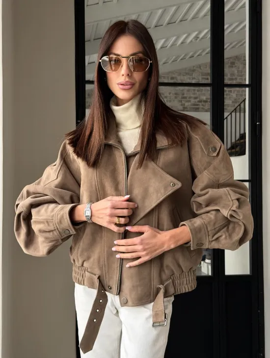 Куртка - бомбер весенняя оверсайз - фото 14