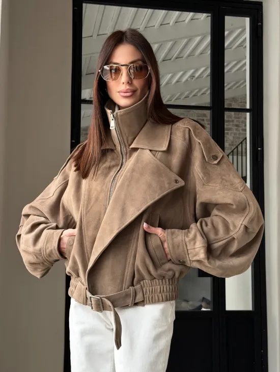 Куртка - бомбер весенняя оверсайз - фото 18