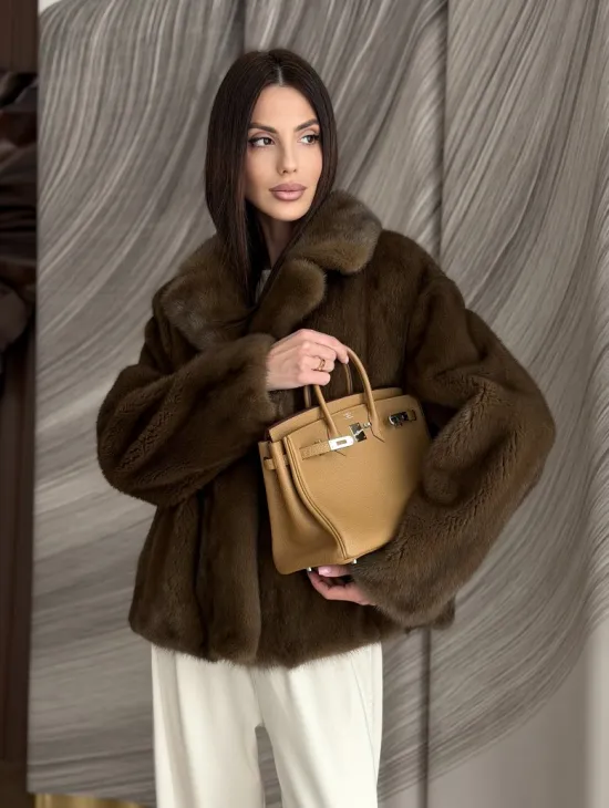 Жакет норковый под соболь - фото 6