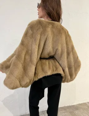 Болеро из меха норки цвет пастель - фото 5