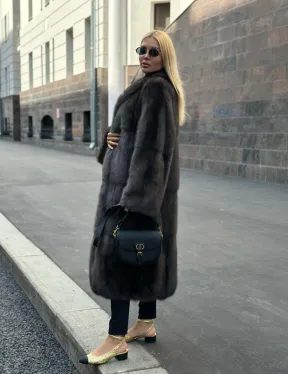 Шуба из баргузинского соболя - цельного кроя - фото 5