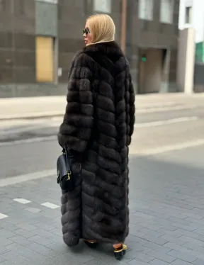 Элитная шуба из баргузинского соболя - седина 1/2 - фото 4