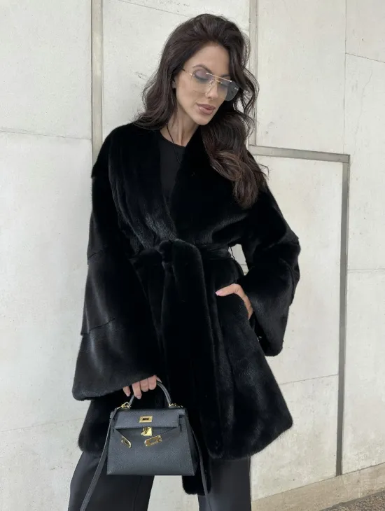 Шуба из меха аукционной норки SAGA FURS - фото 5